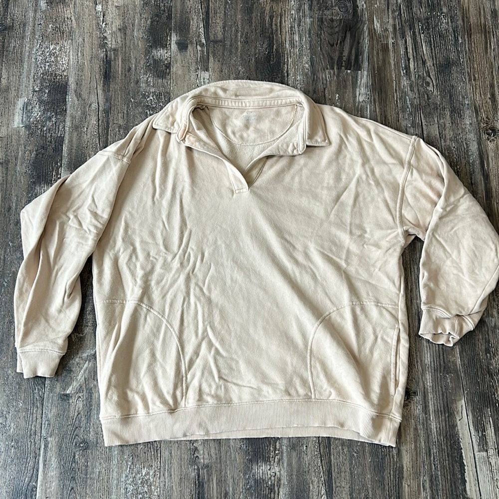 Aerie collared crew neck